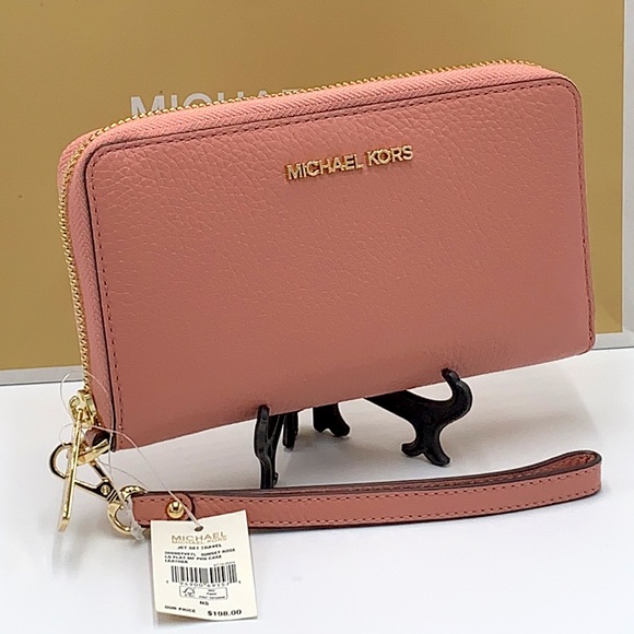 Michael Kors Jet Set Travel LG Flat MF Phone Case - Picture 1 of 16